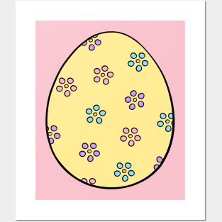 Floral Easter Egg Posters and Art